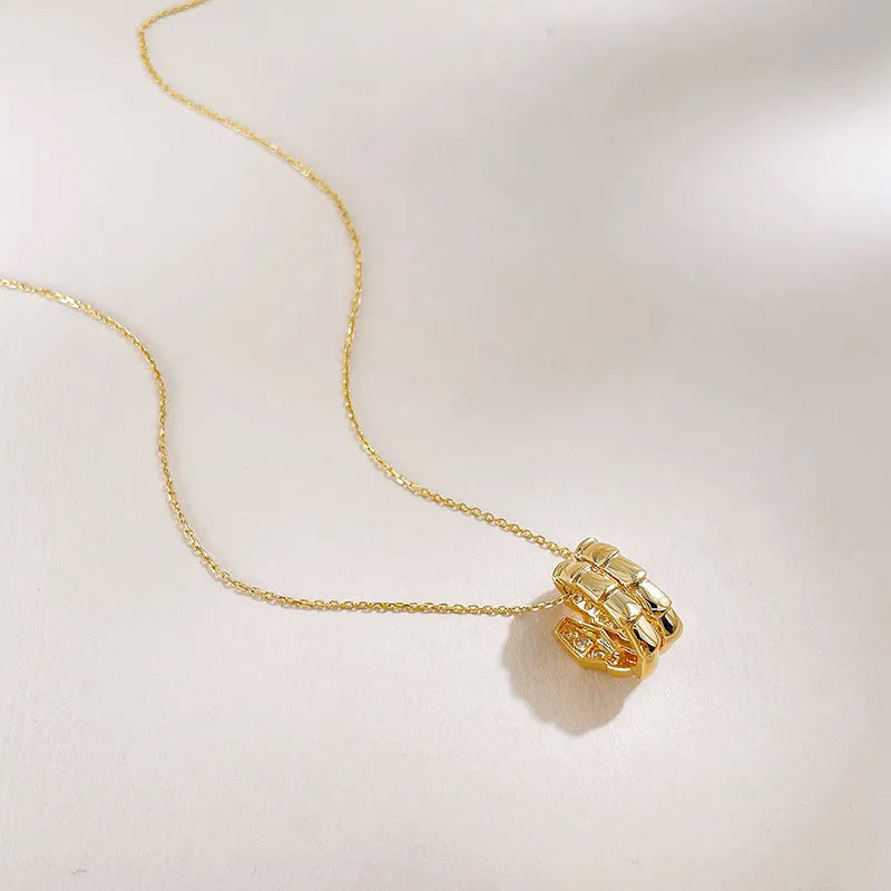 0.13 ctw Emerald-Cut Lab-Grown Diamond Necklace in 18K Yellow Gold