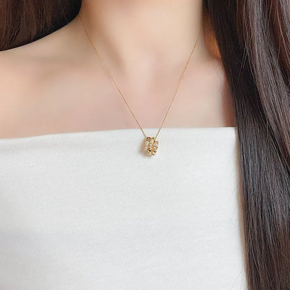 0.13 ctw Emerald-Cut Lab-Grown Diamond Necklace in 18K Yellow Gold