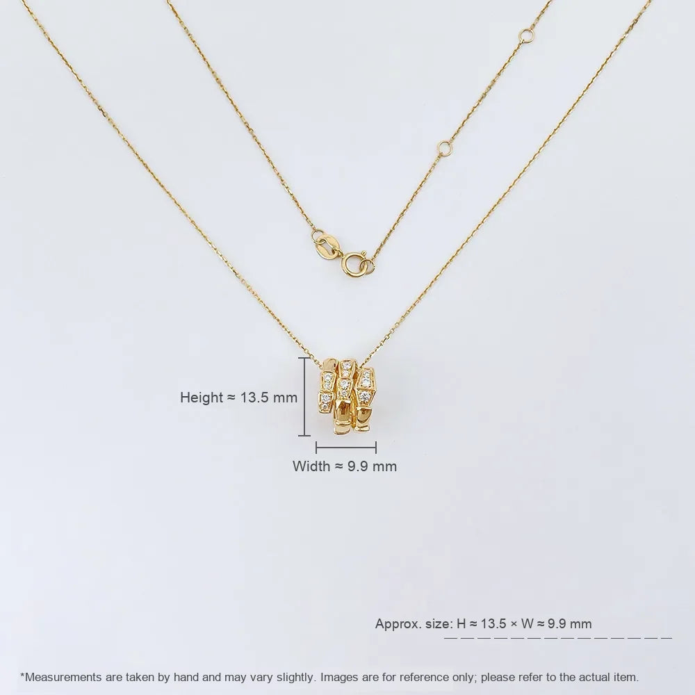 0.13 ctw Emerald-Cut Lab-Grown Diamond Necklace in 18K Yellow Gold
