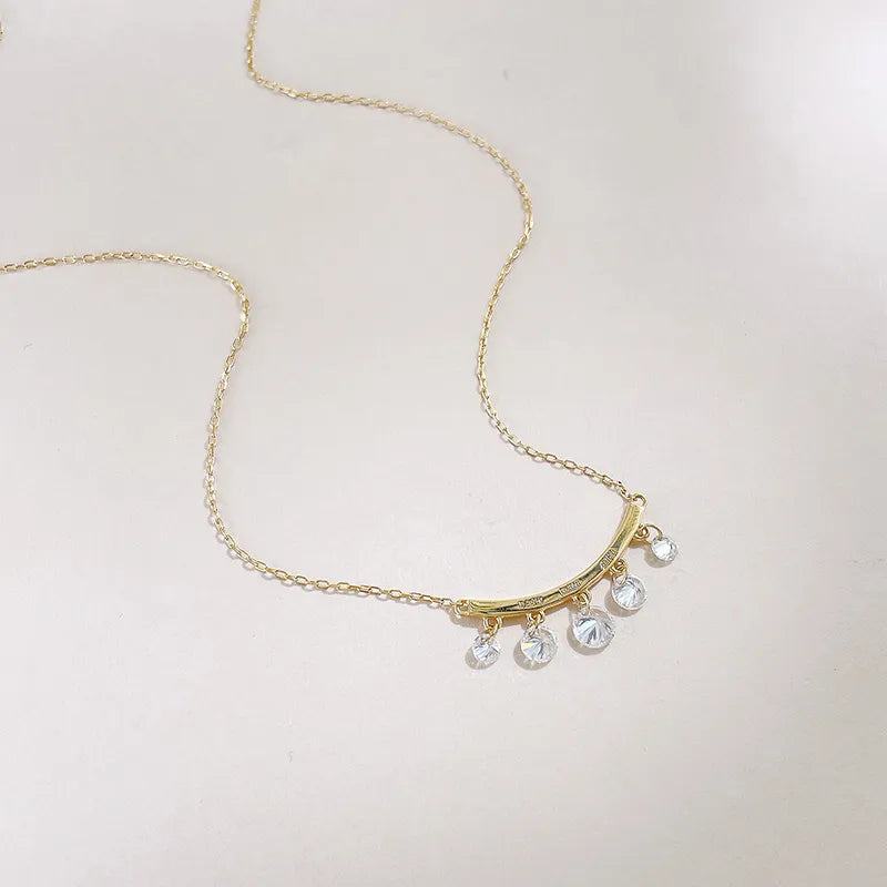 0.33 ct Statement Adjustable Round-Cut Lab-Grown Diamond Necklace in 18K Yellow Gold