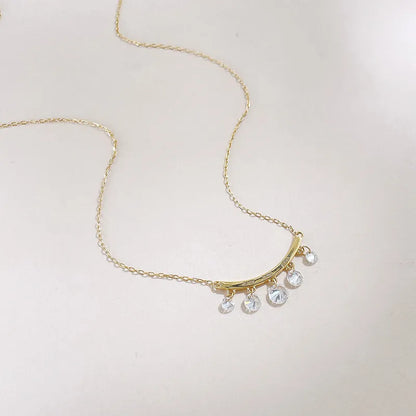 0.33 ct Statement Adjustable Round-Cut Lab-Grown Diamond Necklace in 18K Yellow Gold