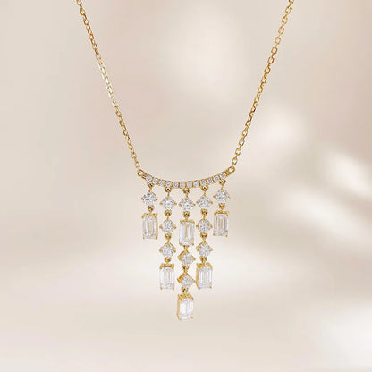 2.8 ctw Celestial Adjustable Mixed-Cut Lab-Grown Diamond Necklace in 18K Yellow Gold – APYN0305-Y