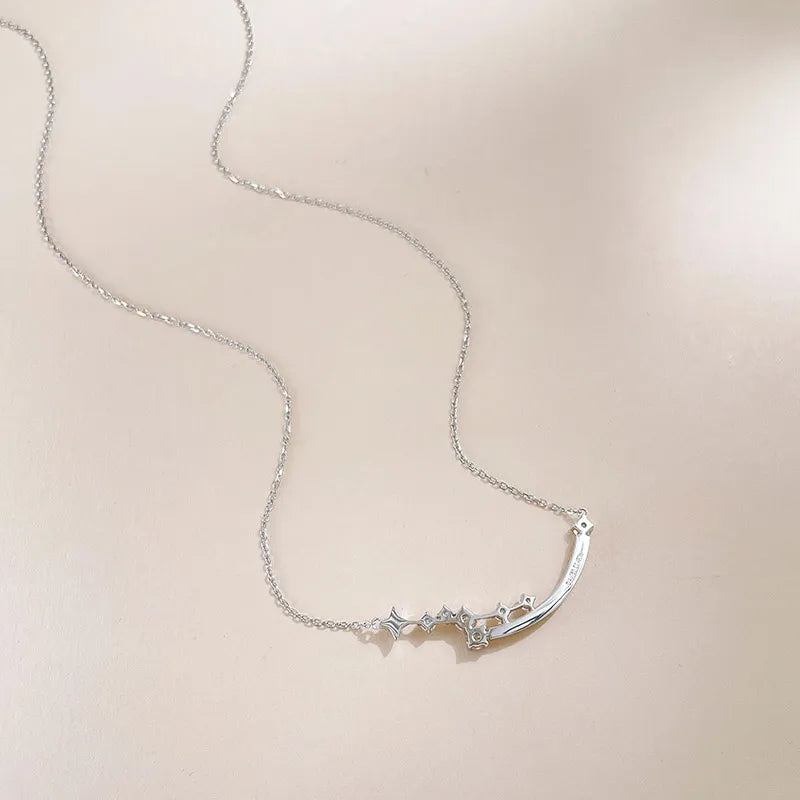 0.49 ctw Celestial Round-Cut Lab-Grown Diamond Necklace in 18K White Gold – APYN0306-W