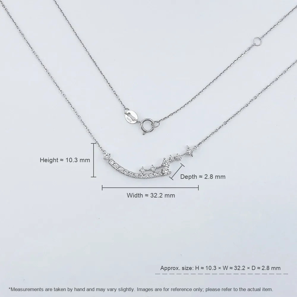 0.49 ctw Celestial Round-Cut Lab-Grown Diamond Necklace in 18K White Gold – APYN0306-W