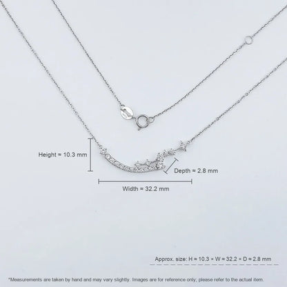 0.49 ctw Celestial Round-Cut Lab-Grown Diamond Necklace in 18K White Gold – APYN0306-W