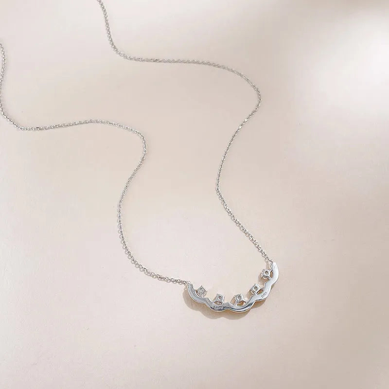 0.48 ctw Mixed-Cut Lab-Grown Diamond Necklace in 18K White Gold
