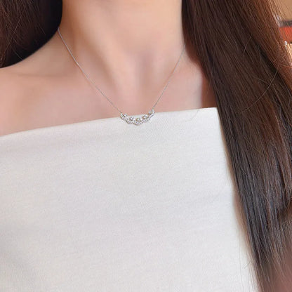 0.48 ctw Mixed-Cut Lab-Grown Diamond Necklace in 18K White Gold