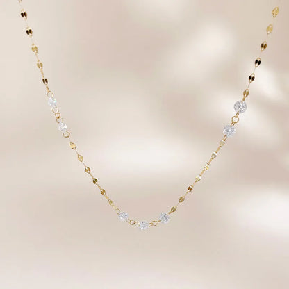 1.9 ctw Celestial Adjustable Round-Cut Lab-Grown Diamond Necklace in 18K Yellow Gold – APYN0319-Y
