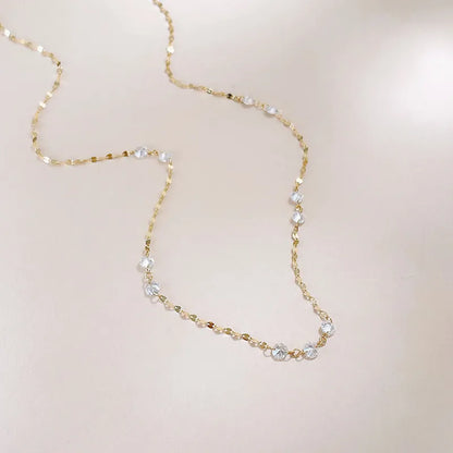 1.9 ctw Celestial Adjustable Round-Cut Lab-Grown Diamond Necklace in 18K Yellow Gold – APYN0319-Y