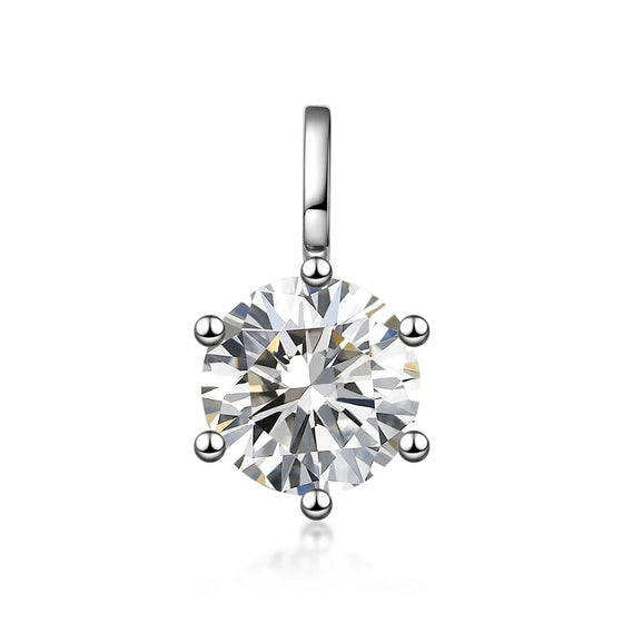 2.03 ct Minimalist Round-Cut Lab-Grown Diamond Pendant in PT950 Platinum