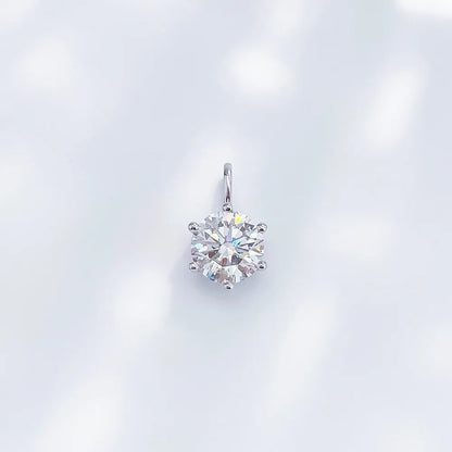 2.03 ct Minimalist Round-Cut Lab-Grown Diamond Pendant in PT950 Platinum