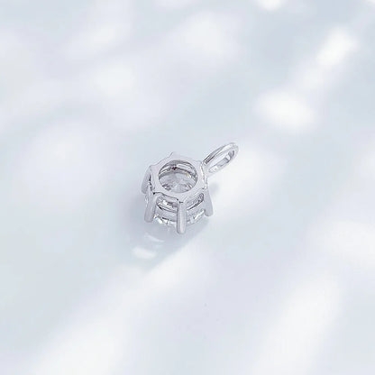 2.03 ct Minimalist Round-Cut Lab-Grown Diamond Pendant in PT950 Platinum