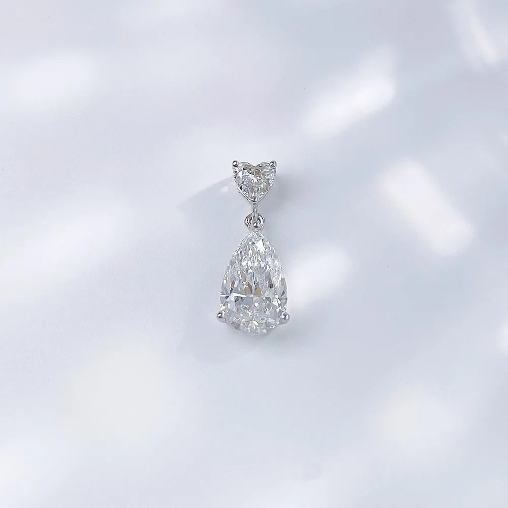 2.04 ct Pear-Cut Lab-Grown Diamond Pendant in PT950 Platinum