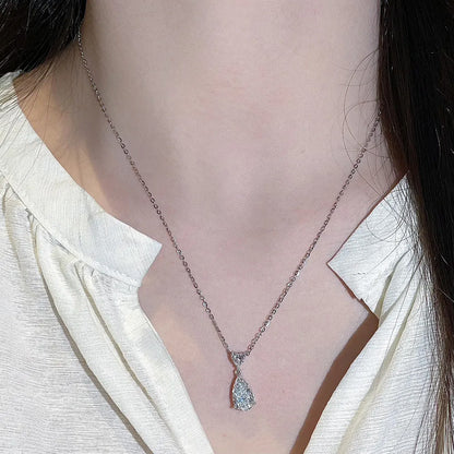 2.04 ct Pear-Cut Lab-Grown Diamond Pendant in PT950 Platinum