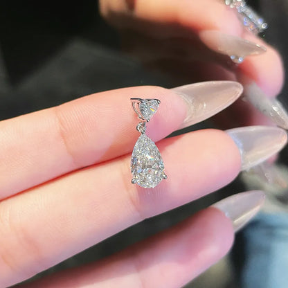 2.04 ct Pear-Cut Lab-Grown Diamond Pendant in PT950 Platinum