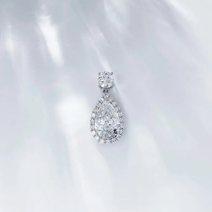 3.29 ct Celestial Pear-Cut Lab-Grown Diamond Pendant in PT950 Platinum