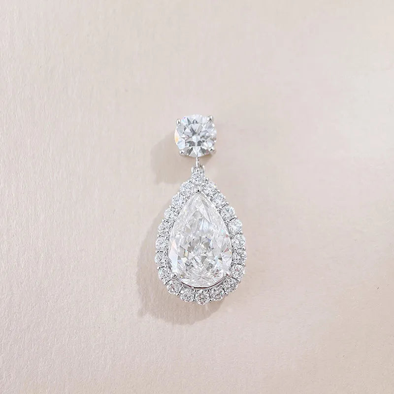 3.02 ct Pear-Cut Lab-Grown Diamond Pendant in 18K White Gold