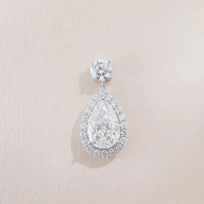 3.02 ct Pear-Cut Lab-Grown Diamond Pendant in 18K White Gold