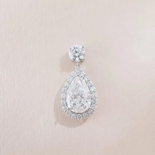 3.02 ct Pear-Cut Lab-Grown Diamond Pendant in 18K White Gold