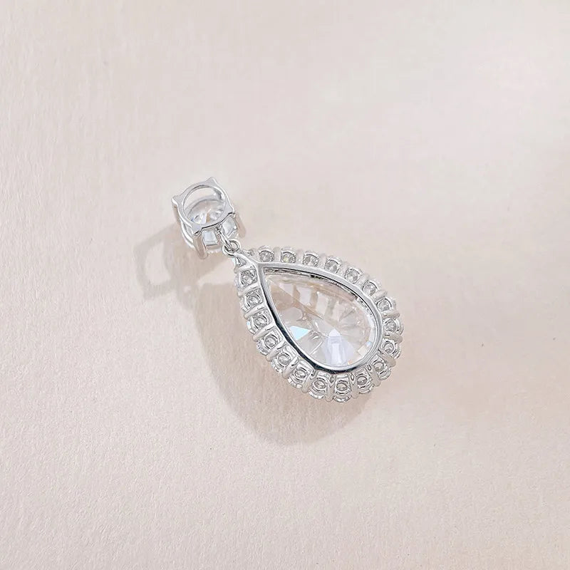 3.02 ct Pear-Cut Lab-Grown Diamond Pendant in 18K White Gold