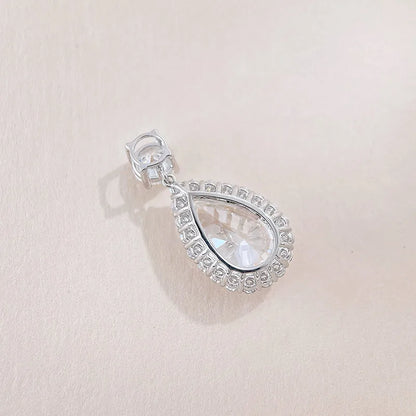 3.02 ct Pear-Cut Lab-Grown Diamond Pendant in 18K White Gold