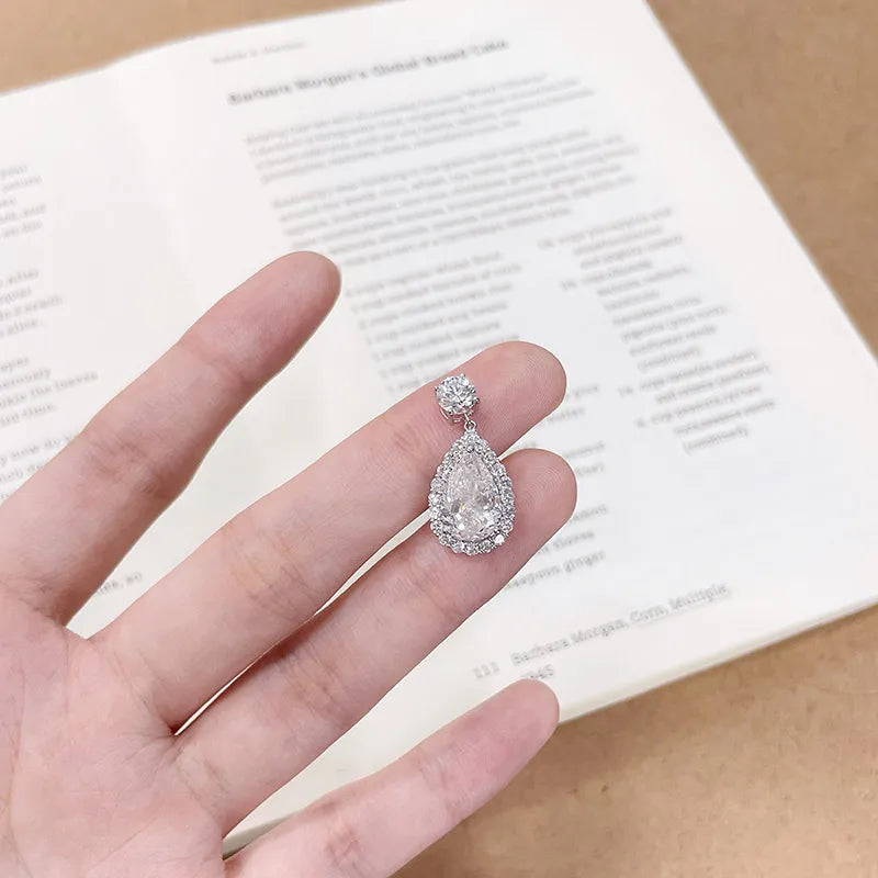 3.02 ct Pear-Cut Lab-Grown Diamond Pendant in 18K White Gold