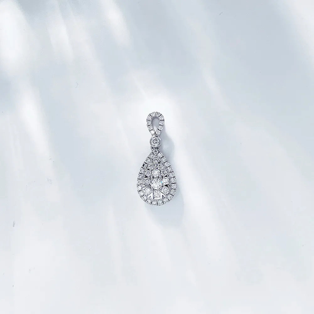 0.06 ct Celestial Round-Cut Lab-Grown Diamond Pendant in PT950 Platinum