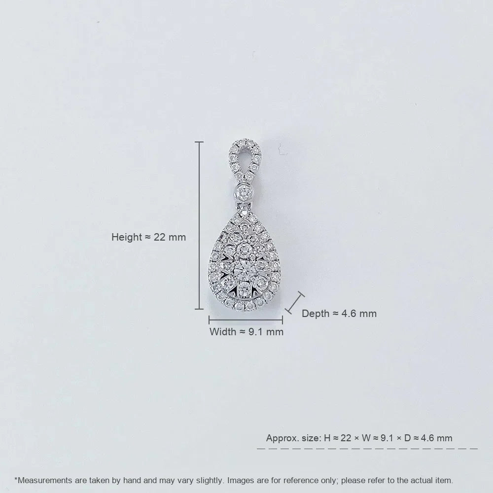 0.06 ct Celestial Round-Cut Lab-Grown Diamond Pendant in PT950 Platinum