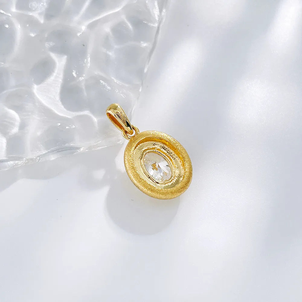 0.8 ct Celestial Round-Cut Lab-Grown Diamond Pendant in 18K Yellow Gold