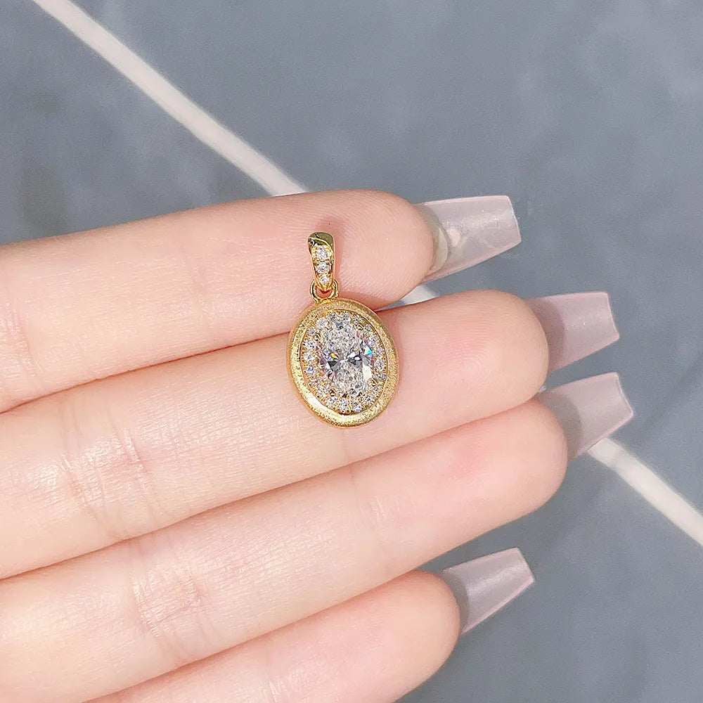 0.8 ct Celestial Round-Cut Lab-Grown Diamond Pendant in 18K Yellow Gold