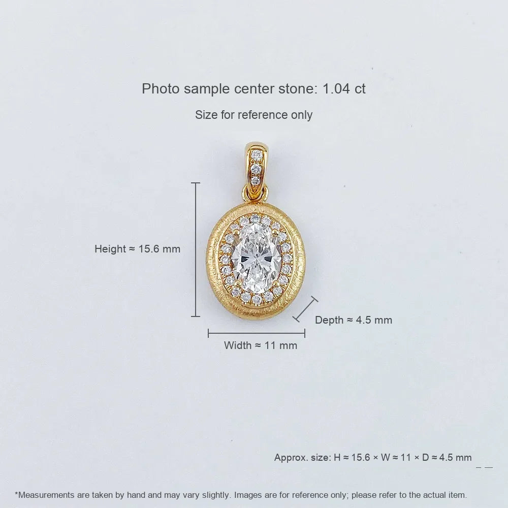 0.8 ct Celestial Round-Cut Lab-Grown Diamond Pendant in 18K Yellow Gold