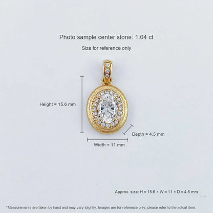 0.8 ct Celestial Round-Cut Lab-Grown Diamond Pendant in 18K Yellow Gold