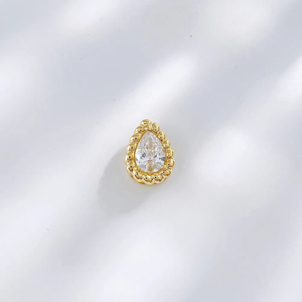 0.69 ct Minimalist Pear-Cut Lab-Grown Diamond Pendant in 18K Yellow Gold
