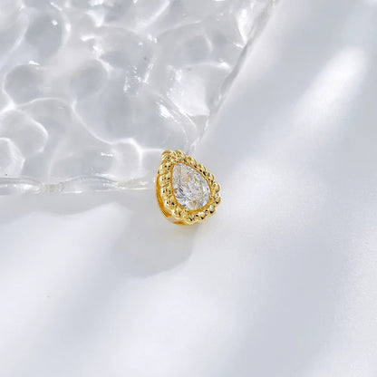 0.69 ct Minimalist Pear-Cut Lab-Grown Diamond Pendant in 18K Yellow Gold