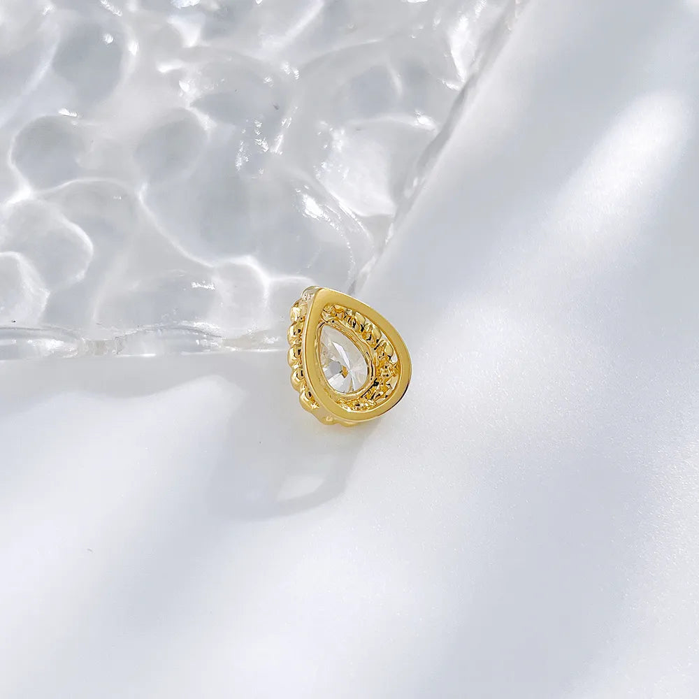 0.69 ct Minimalist Pear-Cut Lab-Grown Diamond Pendant in 18K Yellow Gold
