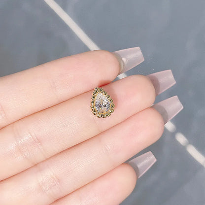 0.69 ct Minimalist Pear-Cut Lab-Grown Diamond Pendant in 18K Yellow Gold