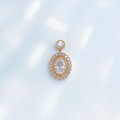 1.11 ct Celestial Oval-Cut Lab-Grown Diamond Pendant in 18K Yellow Gold