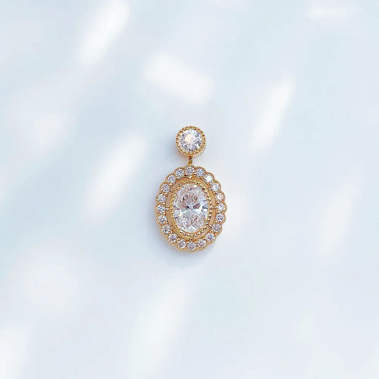 1.11 ct Celestial Oval-Cut Lab-Grown Diamond Pendant in 18K Yellow Gold