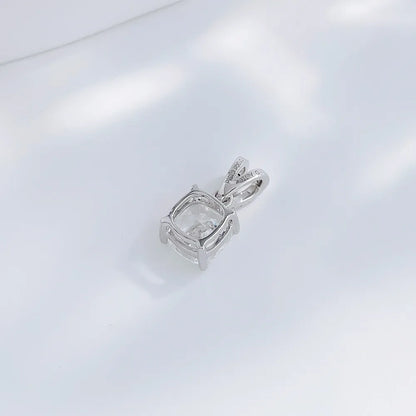 1.04 ct Princess-Cut Lab-Grown Diamond Pendant in 18K White Gold