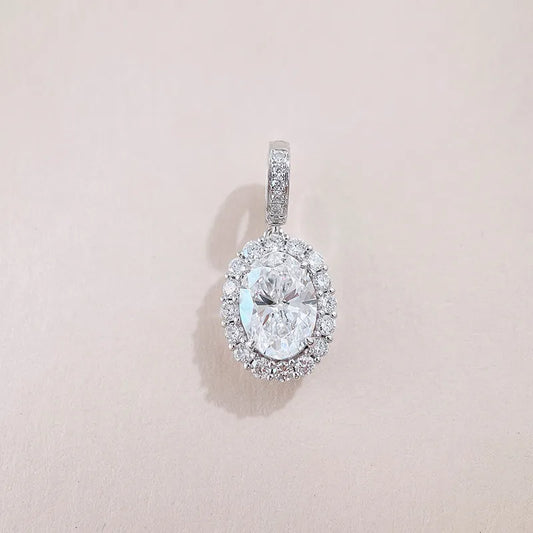 1.06 ct Celestial Oval-Cut Lab-Grown Diamond Pendant in 18K White Gold – APYP0025-W