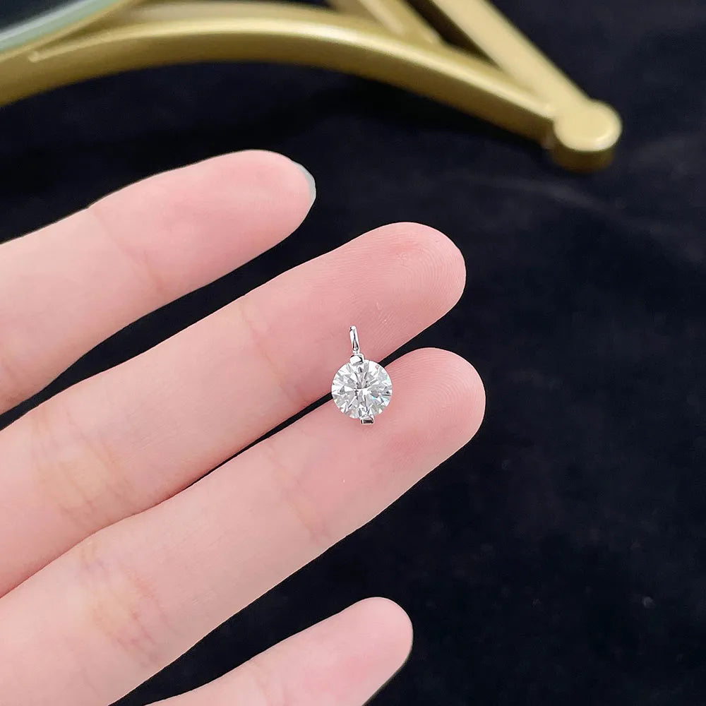 1.01 ct Oval-Cut Lab-Grown Diamond Pendant in PT950 Platinum