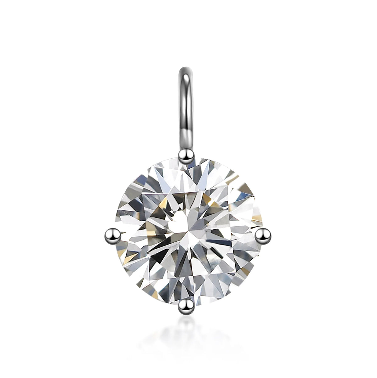 2.06 ct Round-Cut Lab-Grown Diamond Pendant in 18K White Gold