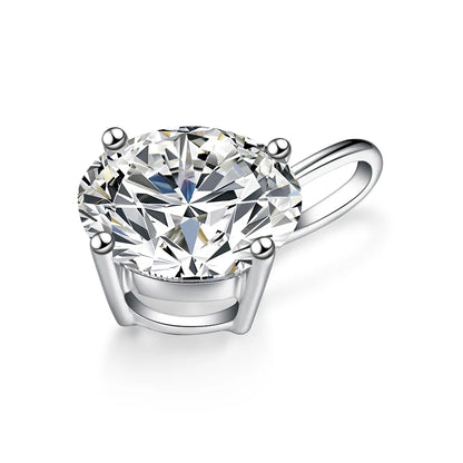 2.06 ct Round-Cut Lab-Grown Diamond Pendant in 18K White Gold
