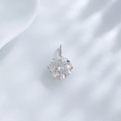 2.06 ct Round-Cut Lab-Grown Diamond Pendant in 18K White Gold
