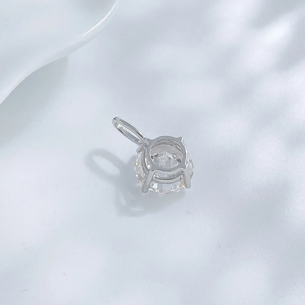 2.06 ct Round-Cut Lab-Grown Diamond Pendant in 18K White Gold