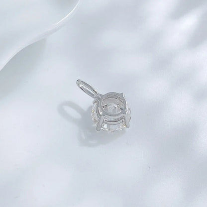 2.06 ct Round-Cut Lab-Grown Diamond Pendant in 18K White Gold