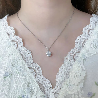 2.06 ct Round-Cut Lab-Grown Diamond Pendant in 18K White Gold