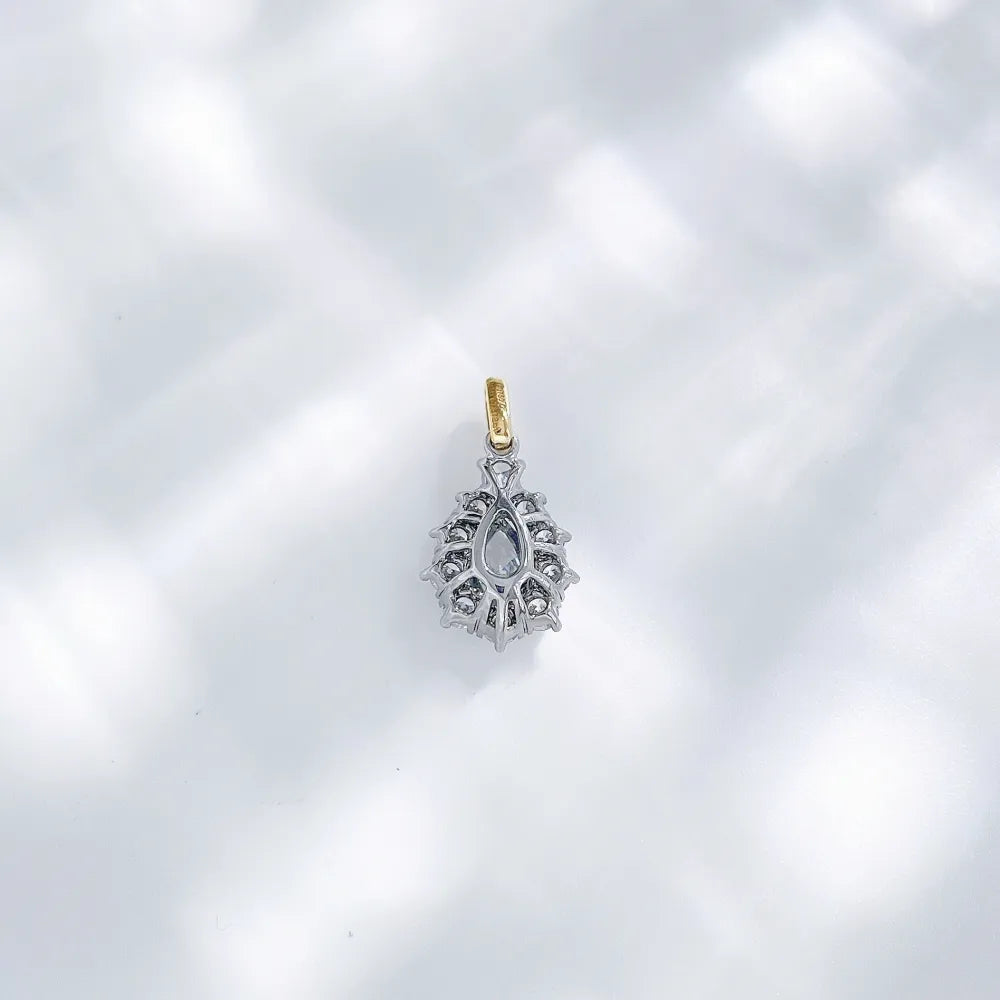 0.36 ct Floral Cluster Mixed-Cut Lab-Grown Diamond Pendant in 18K Two-Tone Gold
