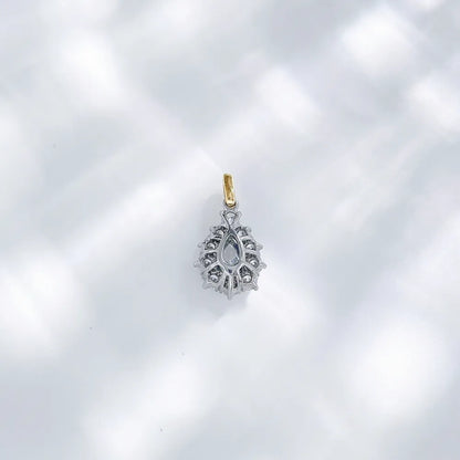 0.36 ct Floral Cluster Mixed-Cut Lab-Grown Diamond Pendant in 18K Two-Tone Gold