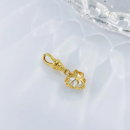 1.04 ct Three-Prong Heart-Cut Lab-Grown Diamond Pendant in 18K Yellow Gold